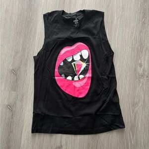 Black Graphic Muscle Tee